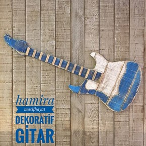Masif Ahşap Dekoratif Gitar - MAS01GT görseli