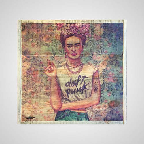 New Frida Masif Ahşap Tablo 50x50 - NEW02TB görseli, Picture 2
